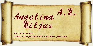 Angelina Miljuš vizit kartica
